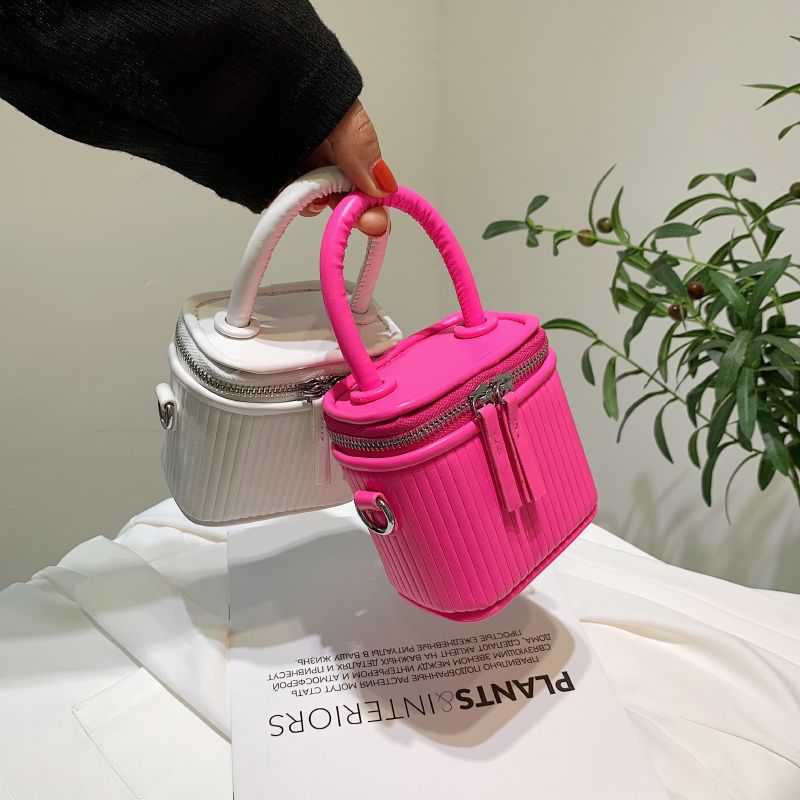 Pinky Naisten Nahkainen Crossbody Käsilaukku - Pinkki
