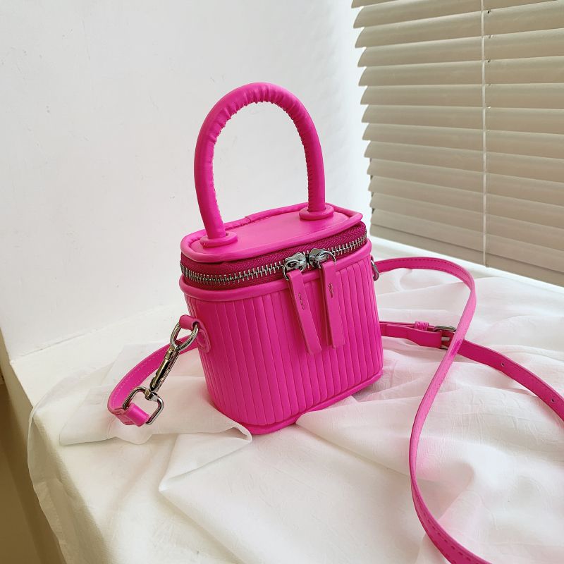 Pinky Naisten Nahkainen Crossbody Käsilaukku - Pinkki