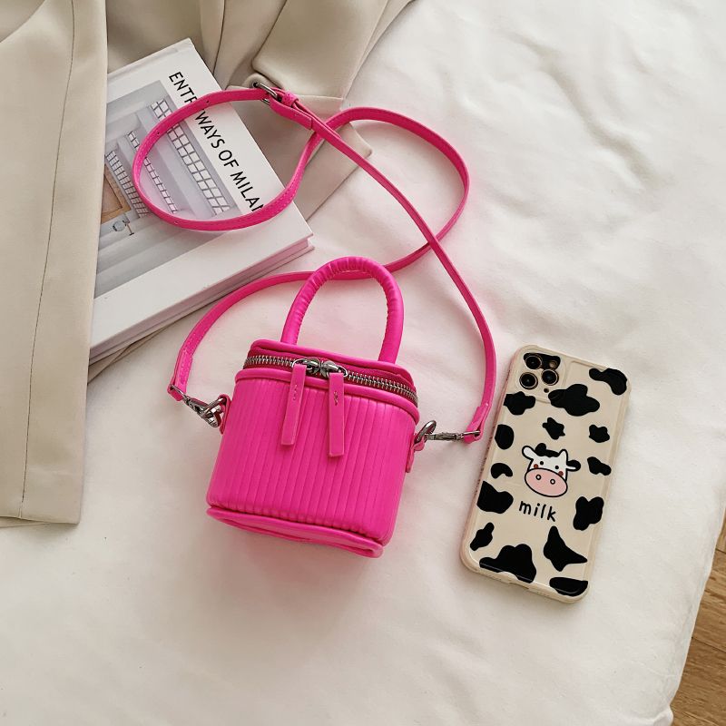 Pinky Naisten Nahkainen Crossbody Käsilaukku - Pinkki