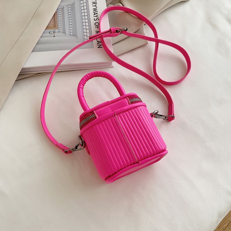 Pinky Naisten Nahkainen Crossbody Käsilaukku - Pinkki