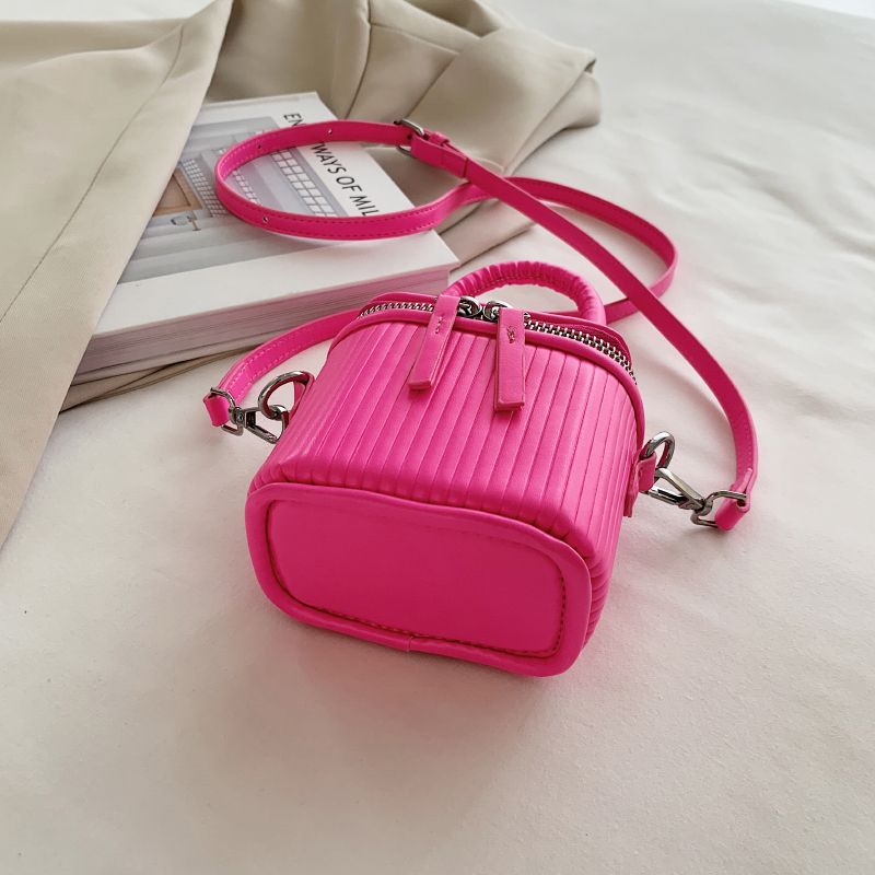 Pinky Naisten Nahkainen Crossbody Käsilaukku - Pinkki