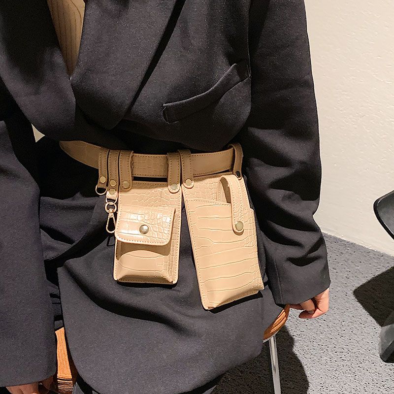 Pinto Naisten Nahkainen Vyölaukku - Khaki
