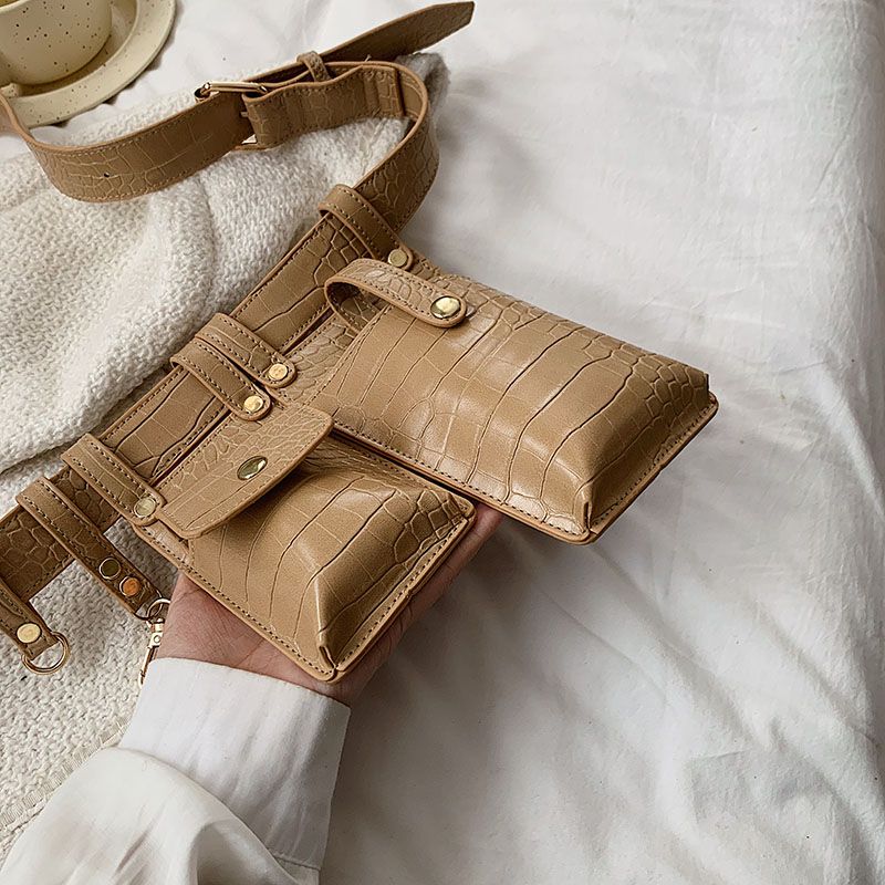 Pinto Naisten Nahkainen Vyölaukku - Khaki
