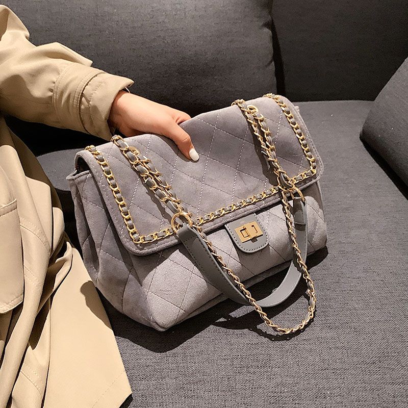 Polenta Naisten Tikattu Nahkainen Crossbody Käsilaukku - Vihreä