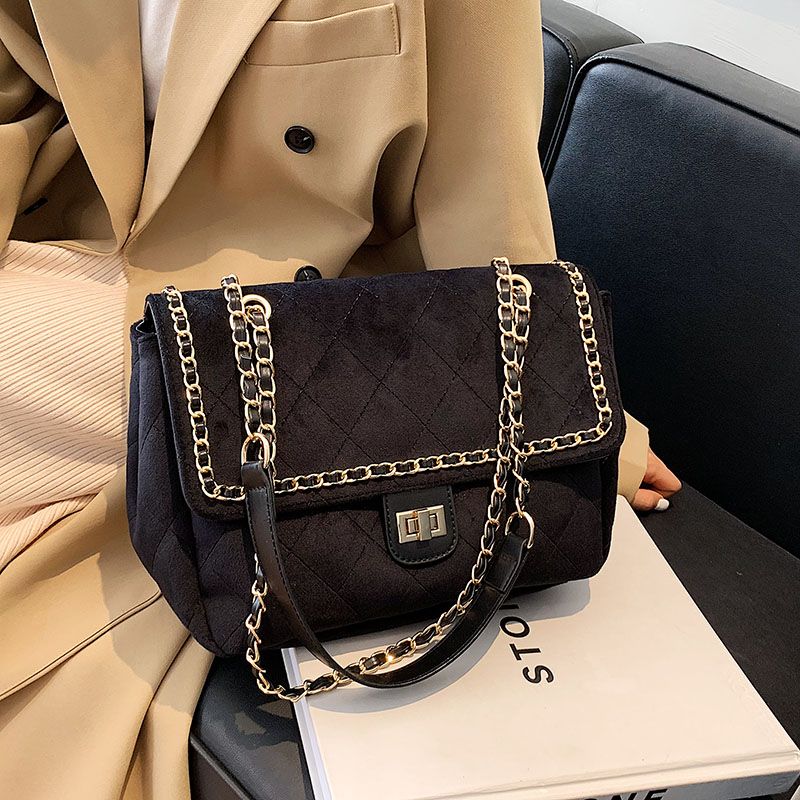 Polenta Naisten Tikattu Nahkainen Crossbody Käsilaukku - Vihreä