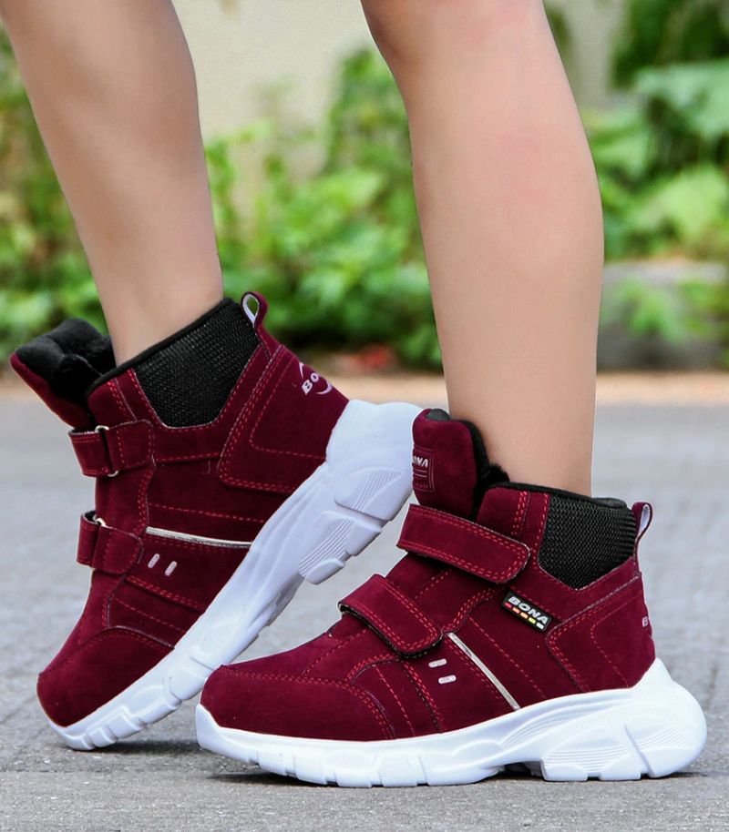 Pons Unisex Lasten Lämpimät Tennarit - Burgundy