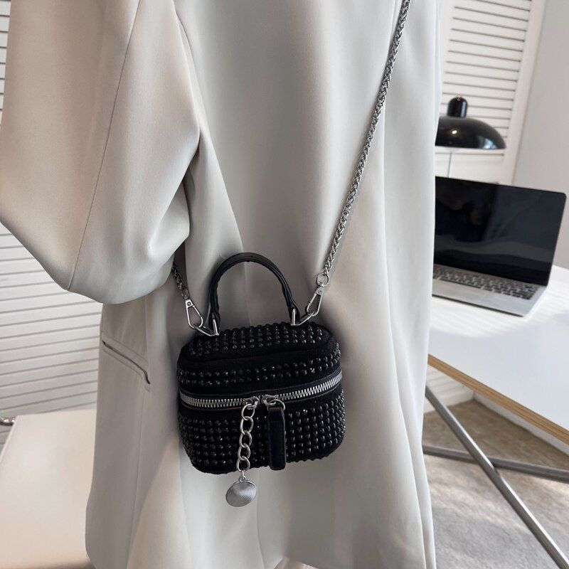 Raibel Naisten Luxury Mini Crossbody Käsilaukut - Pieni Hopea