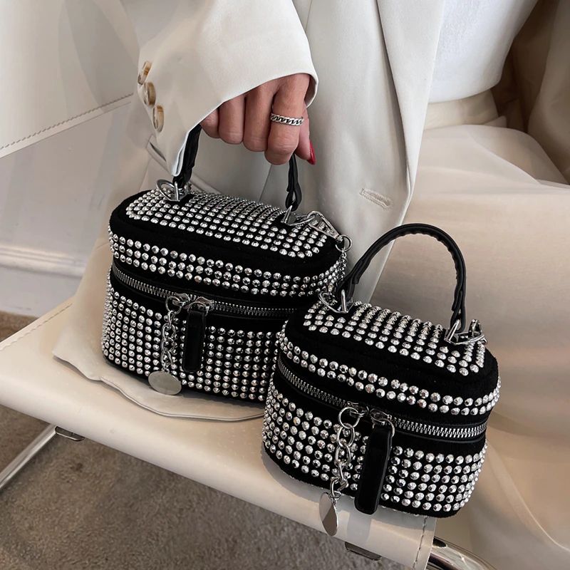 Raibel Naisten Luxury Mini Crossbody Käsilaukut - Pieni Hopea