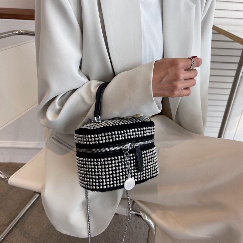Raibel Naisten Luxury Mini Crossbody Käsilaukut - Pieni Hopea