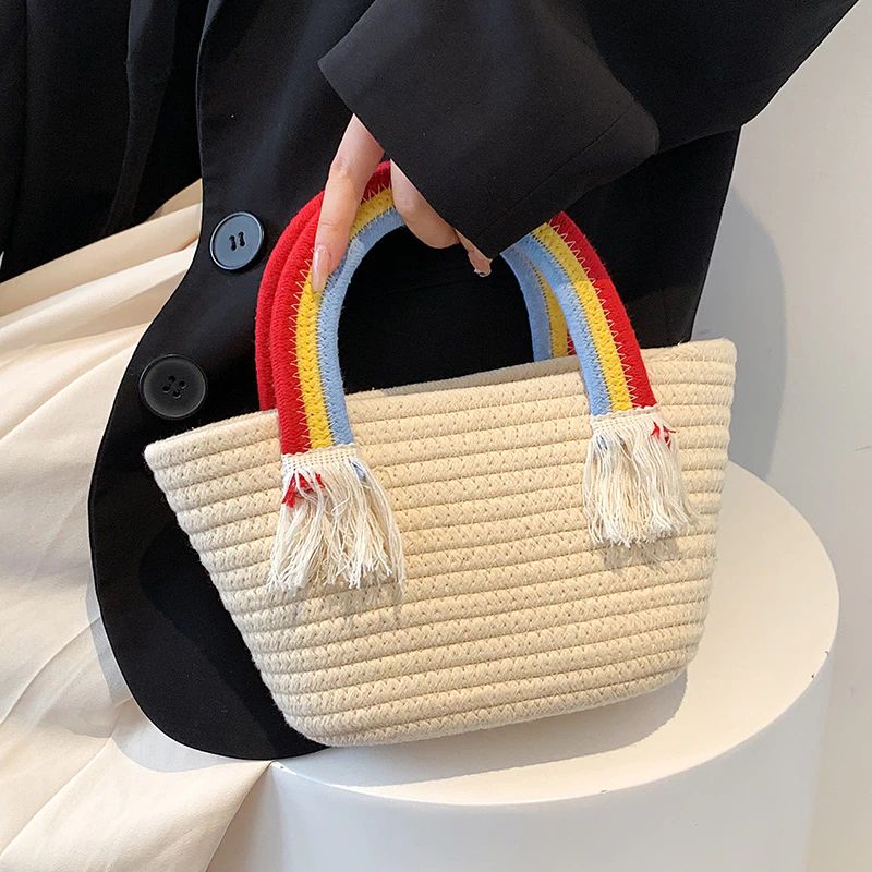 Rainbow Naisten Pieni Yläkahvallinen Käsilaukku - Beige
