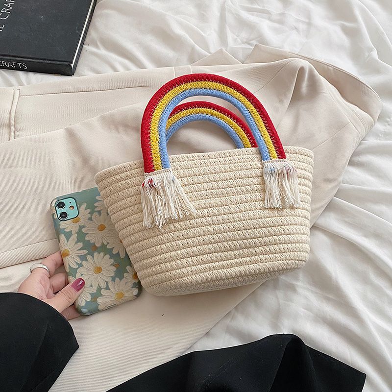 Rainbow Naisten Pieni Yläkahvallinen Käsilaukku - Beige