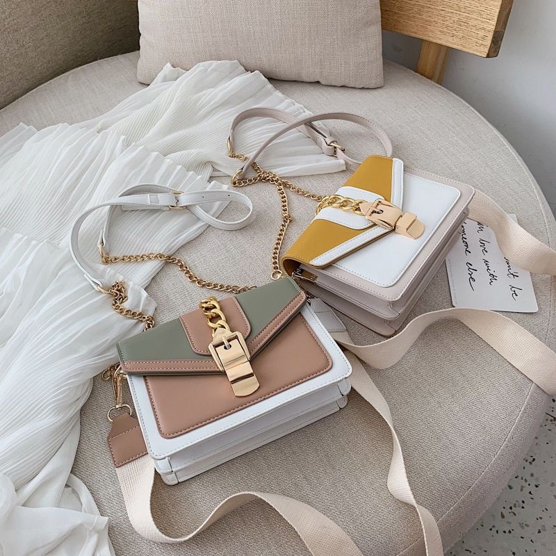 Randa Naisten Käsilaukku Pieni Luxury Ketju Nahka Crossbody - Vihreä