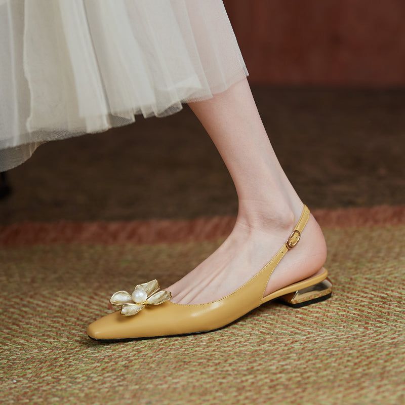 Reina Naisten Slingback-pumput - Keltainen