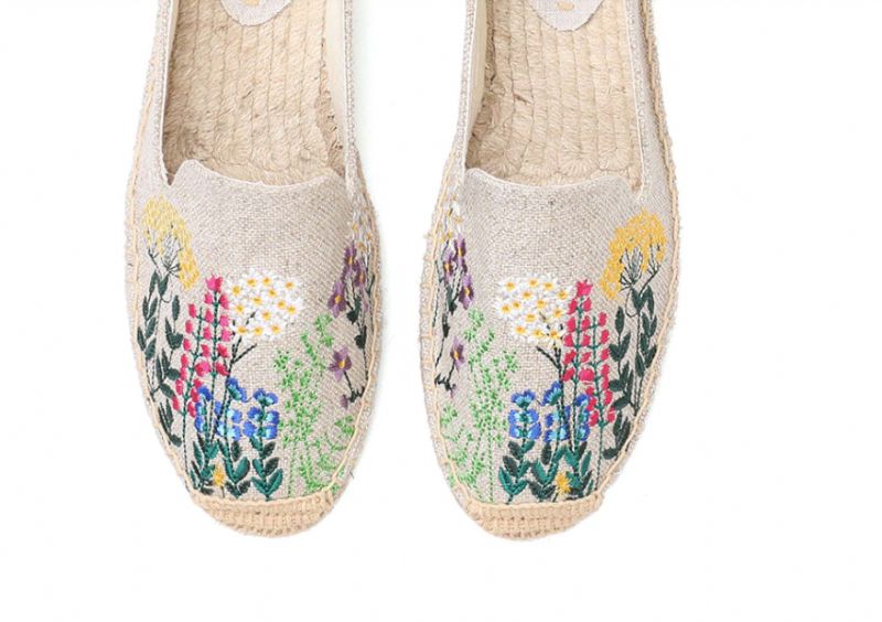 Riani Naisten Brodeeratut Espadrillit - Khaki