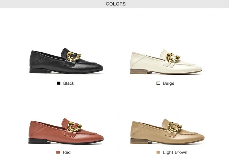 Rinaldi Naisten Litteät Nahkaiset Loafer-kengät - Beige