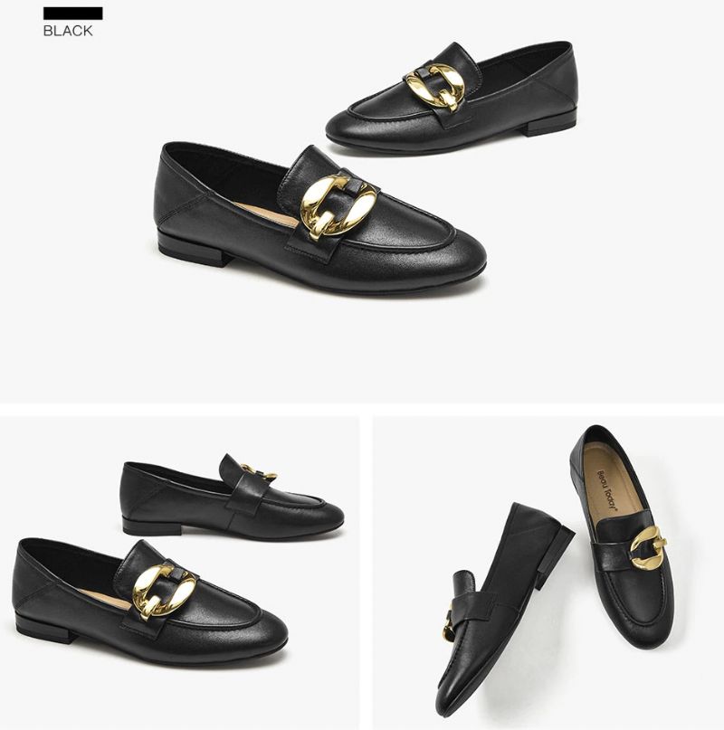 Rinaldi Naisten Litteät Nahkaiset Loafer-kengät - Beige