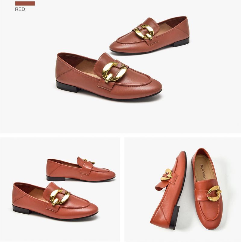 Rinaldi Naisten Litteät Nahkaiset Loafer-kengät - Beige
