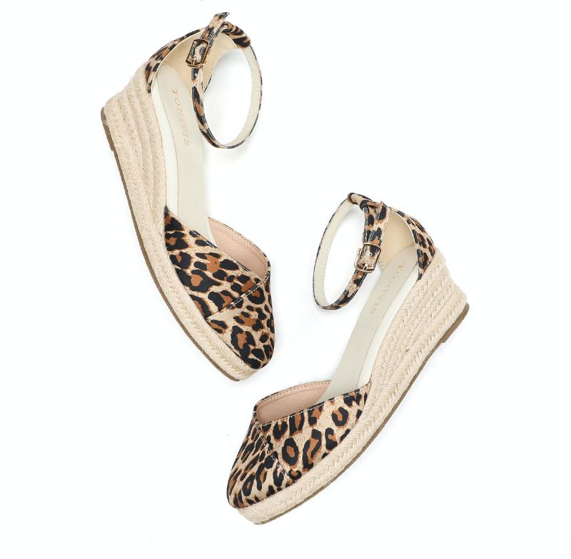 Rita Naisten Casual Wedges Espadrilles - Ruskea