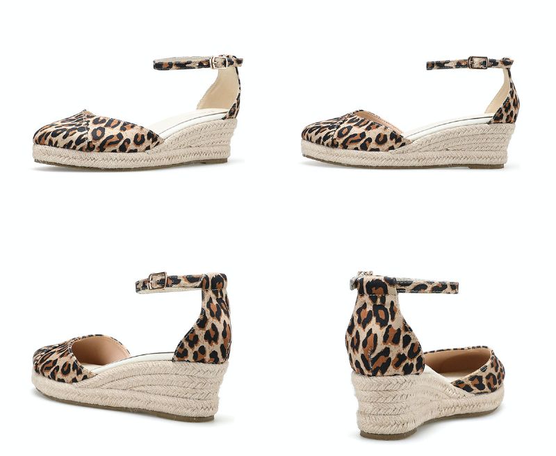 Rita Naisten Casual Wedges Espadrilles - Ruskea