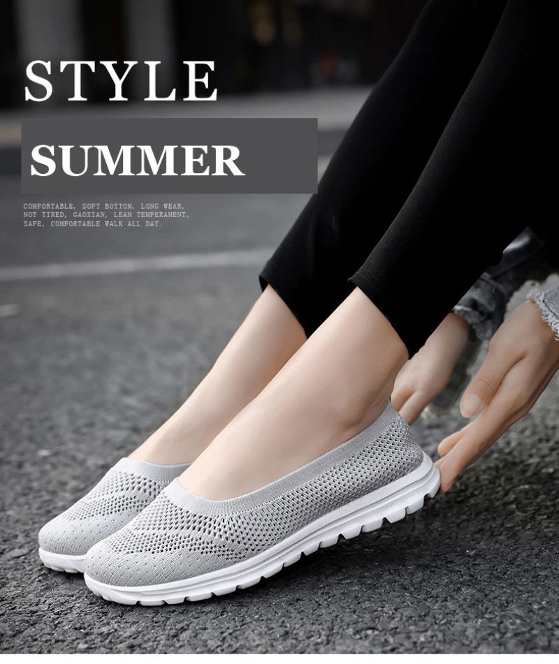 Roberta Naisten Muoti Hengittävä Mesh Loafers Mustat Kengät - Musta