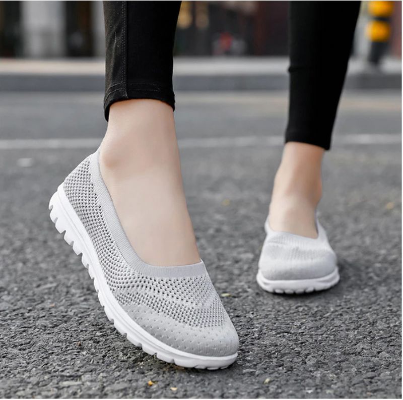 Roberta Naisten Muoti Hengittävä Mesh Loafers Mustat Kengät - Musta