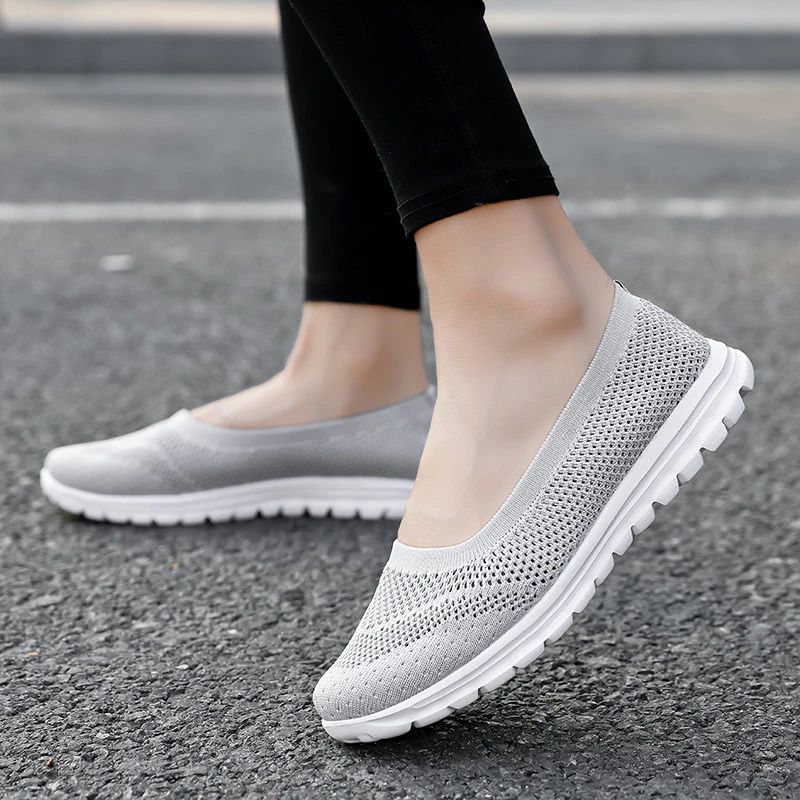 Roberta Naisten Muoti Hengittävä Mesh Loafers Mustat Kengät - Musta