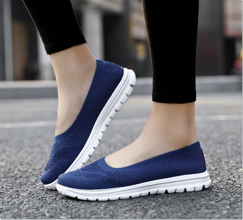 Roberta Naisten Muoti Hengittävä Mesh Loafers Mustat Kengät - Musta