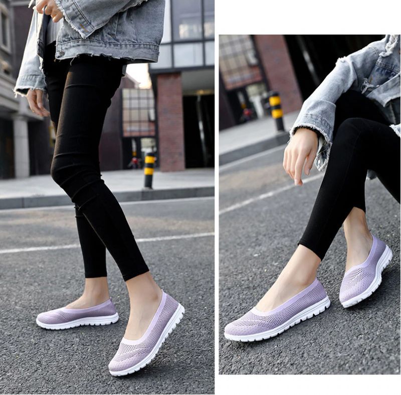 Roberta Naisten Muoti Hengittävä Mesh Loafers Mustat Kengät - Musta