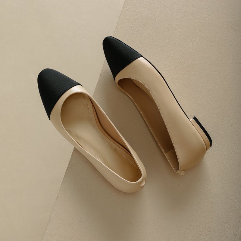 Rony Naisten Nahkaiset Liukupumput - Apricot Heel 2.5