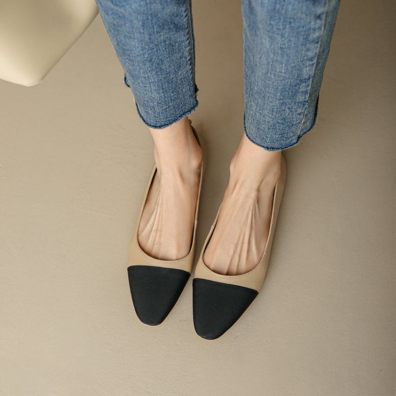 Rony Naisten Nahkaiset Liukupumput - Apricot Heel 2.5