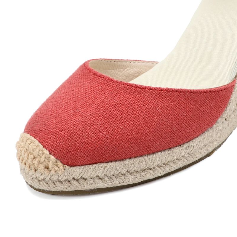 Rosalia Naisten Wedges Espadrille Sandaalit - Punainen