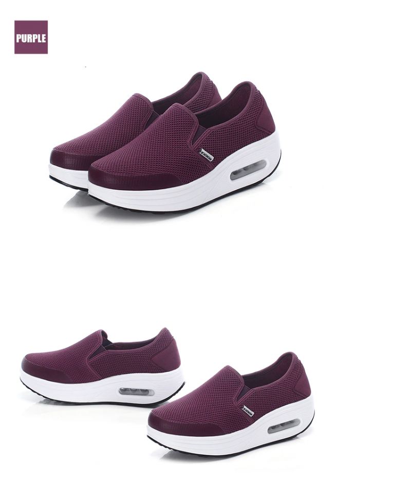 Rosaura Naisten Platform Slip-on Kävelykengät - Musta