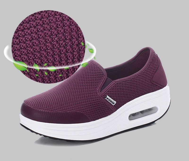Rosaura Naisten Platform Slip-on Kävelykengät - Musta