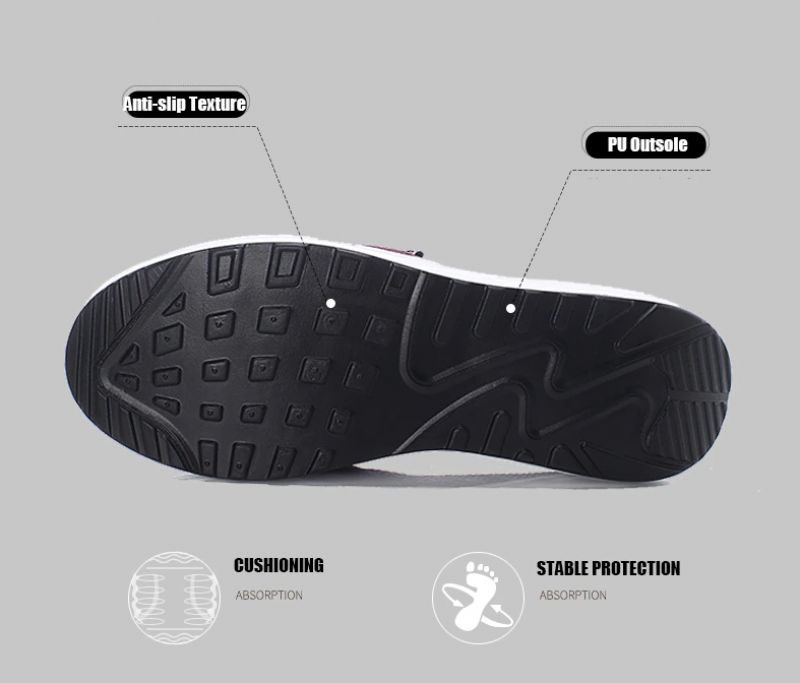 Rosaura Naisten Platform Slip-on Kävelykengät - Musta
