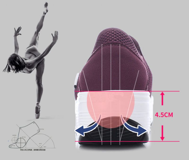 Rosaura Naisten Platform Slip-on Kävelykengät - Musta