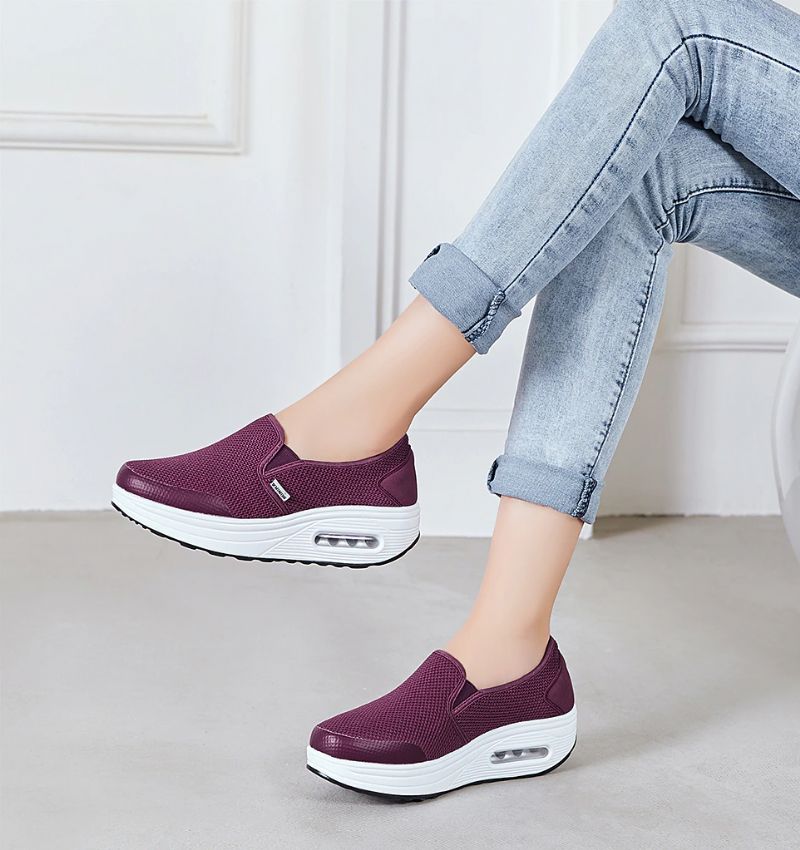 Rosaura Naisten Platform Slip-on Kävelykengät - Musta