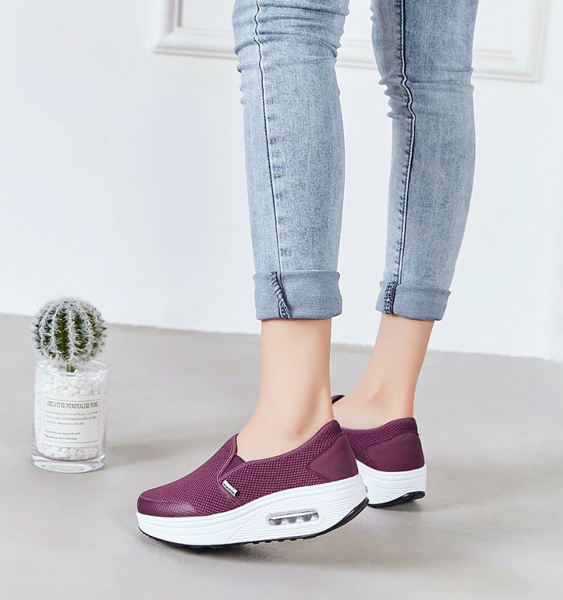Rosaura Naisten Platform Slip-on Kävelykengät - Musta