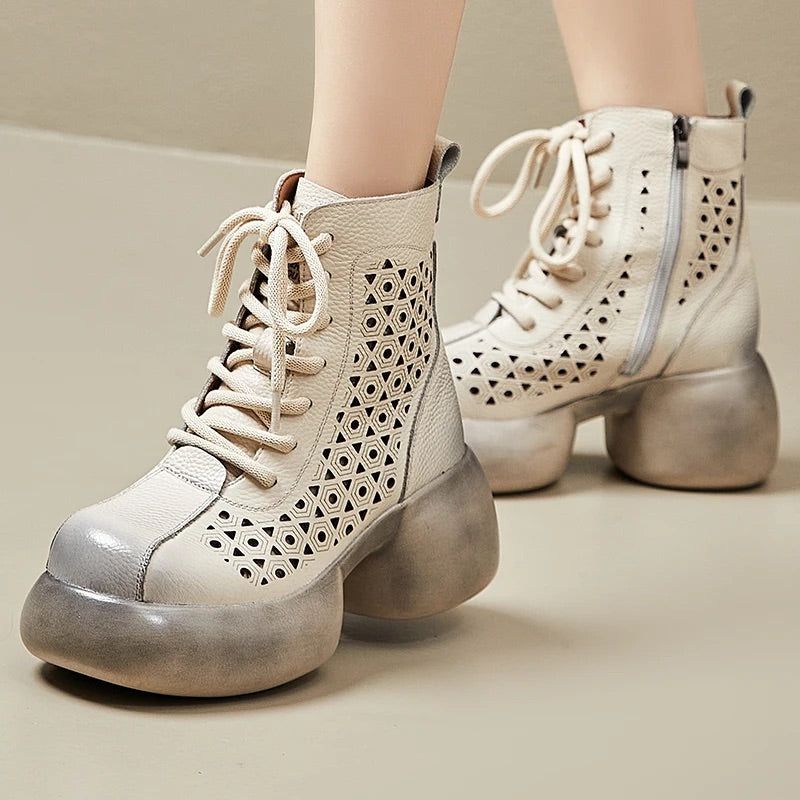 Rosmy Naisten Platform-nilkkurit - Beige