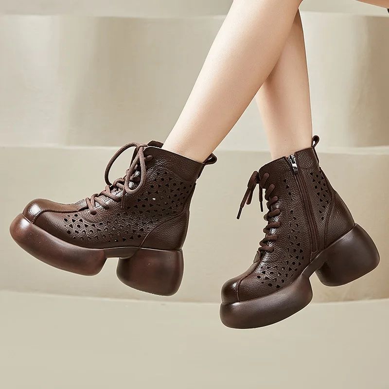 Rosmy Naisten Platform-nilkkurit - Beige