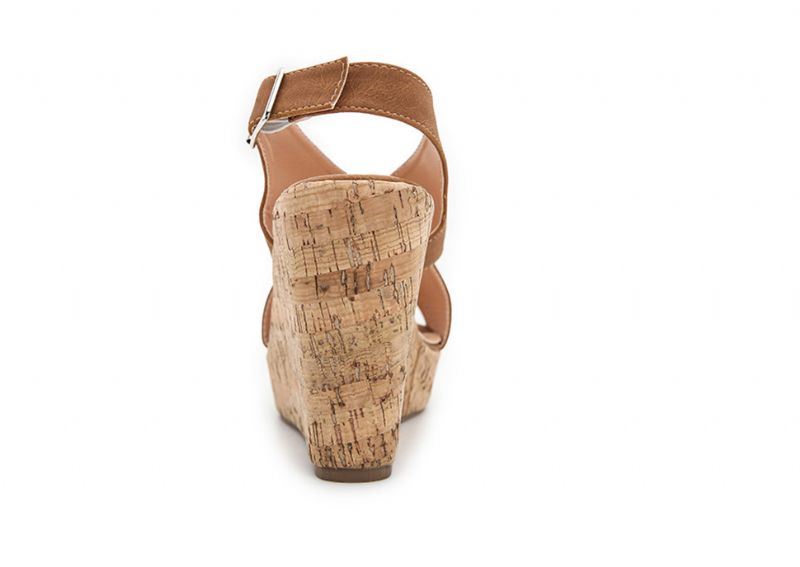 Rousey Wedges - Ruskea