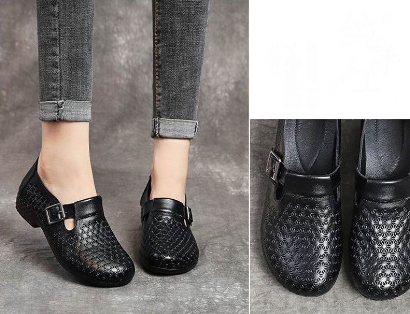 Salma Naisten Slip-on Tasaiset Kengät - Musta