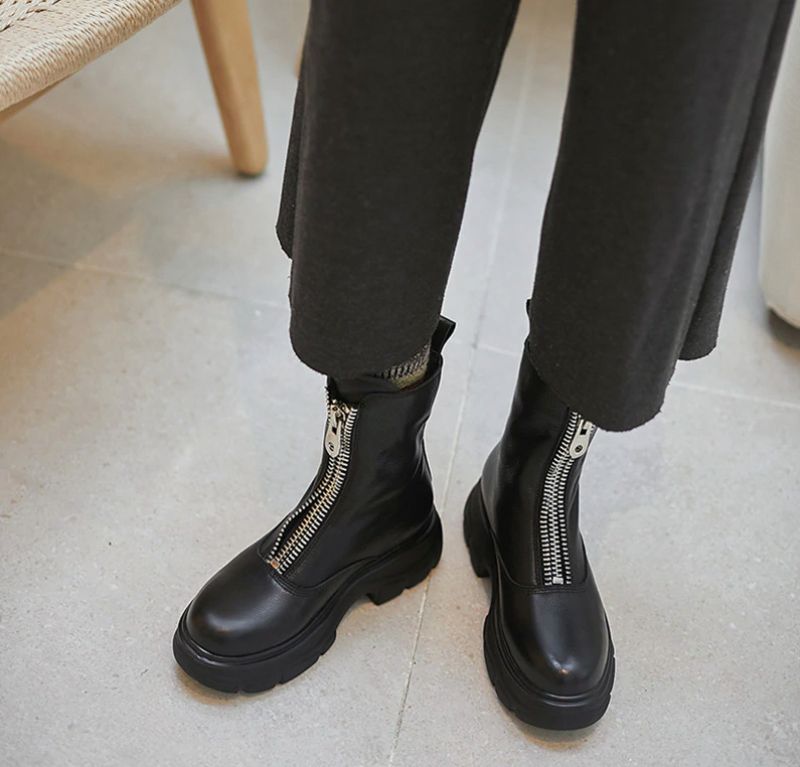 Samay Boots Nilkkakorkeus - Aprikoosi Synteettinen Vuori