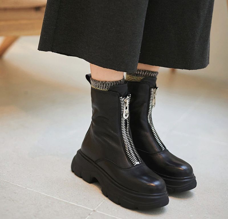 Samay Boots Nilkkakorkeus - Aprikoosi Synteettinen Vuori