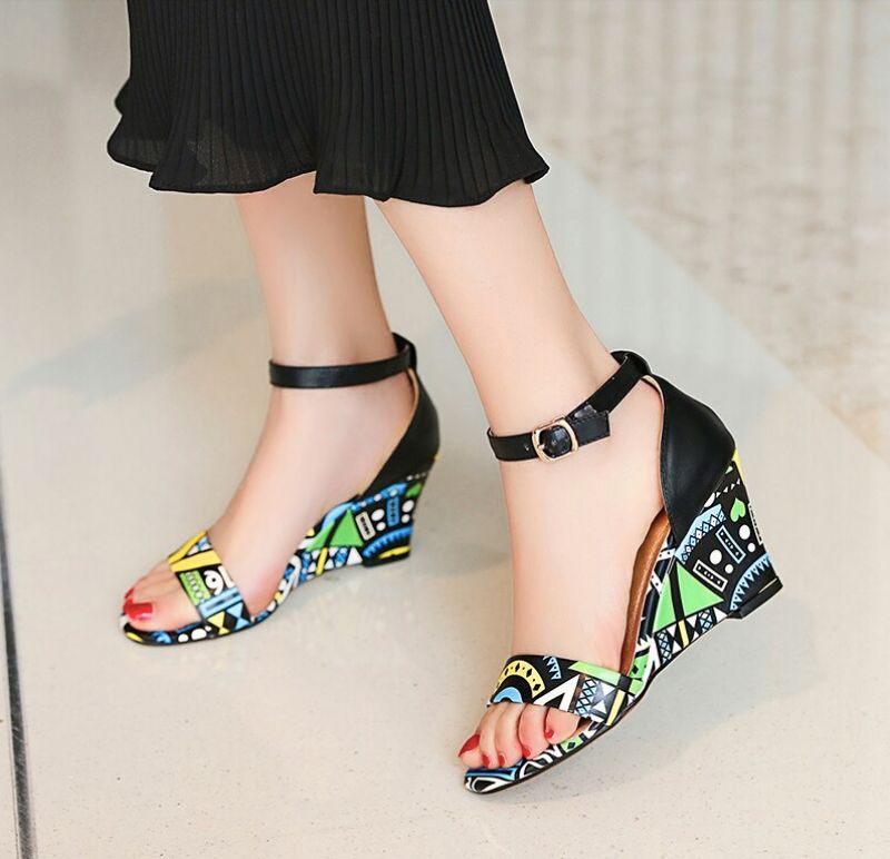 Sambia Wedges - Punainen 7Cm