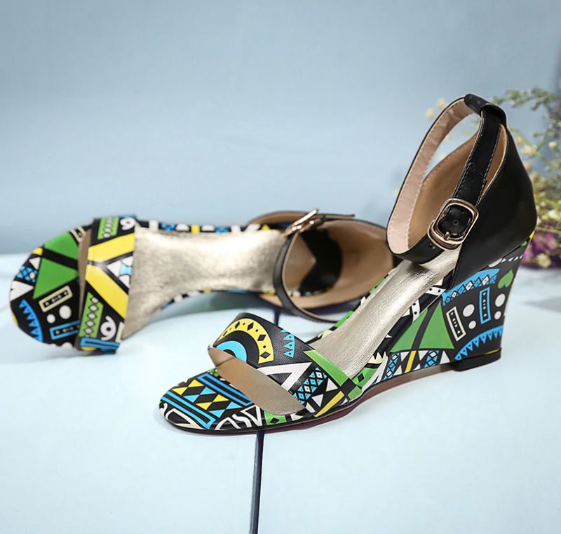 Sambia Wedges - Punainen 7Cm