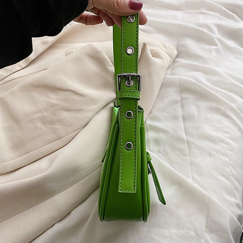 Santis Naisten Pieni Nahkainen Crossbody Käsilaukku - Vihreä