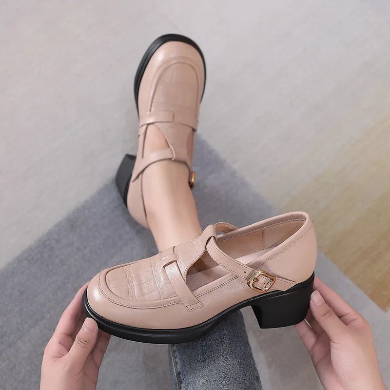 Sara Naisten Neliön Kantapääpumput - Beige