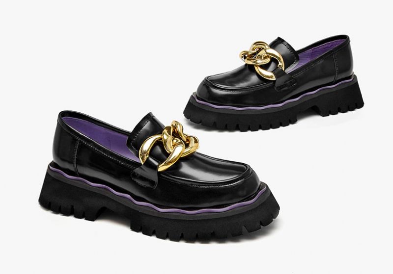 Sarcos Naisten Platform Loafers -kengät - Musta