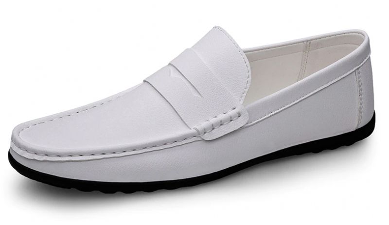 Shinoda Miesten Loafers-mekkokengät - Valkoinen