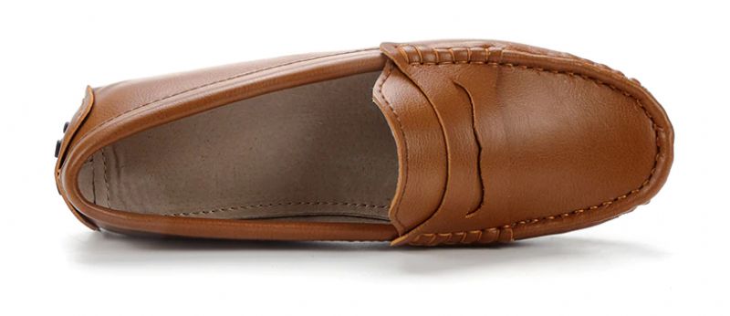 Sika Naisten Litteät Nahkaiset Loafer-kengät - Ruskea